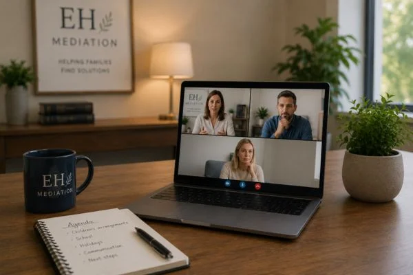 child access mediation Hoddesdon online meeting.