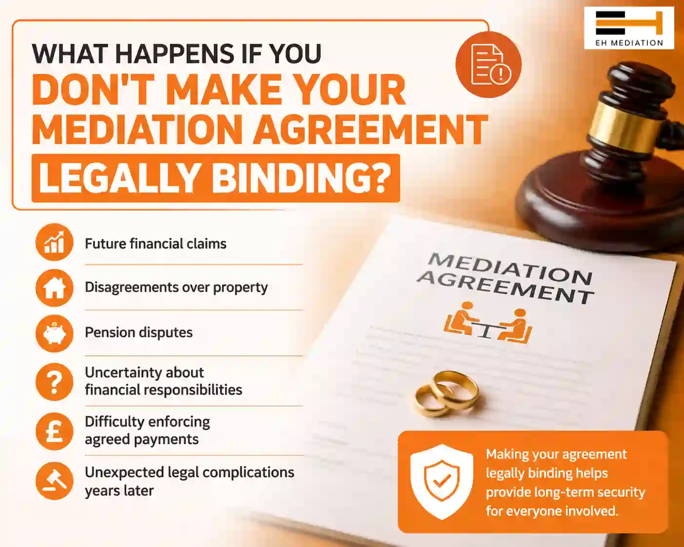 What Happens If You Don't Make Your Mediation Agreement Legally Binding Hoddesdon?